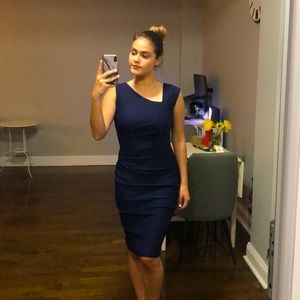Navy Bodycon Formal Dress
